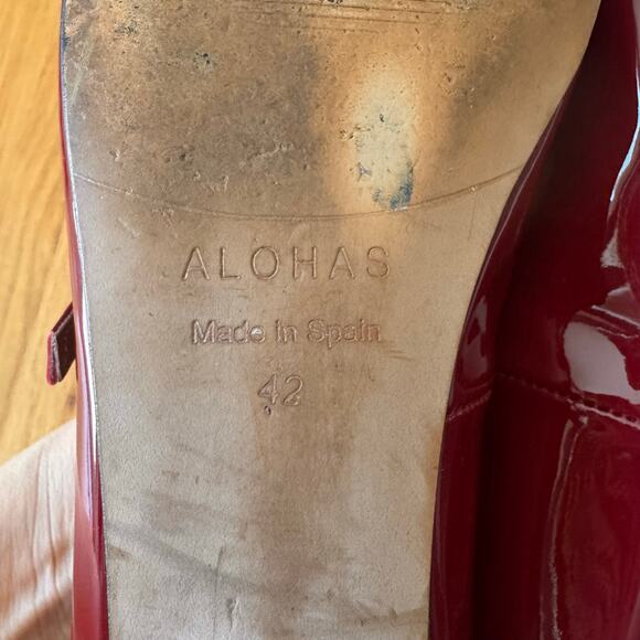 ALOHAS Luke Onix Wine Burgundy Patent Leather Ballet Flat Size 42 US 11-11.5 - Picture 13 of 13